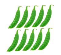 Sosoport 10 Pezzi simulato di pisello di neve verdure finte verdure artificiali per l'arredamento semi di piselli Arredamento vegetale finto pisello a scatto piselli dolci pvc Verde