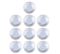 Sosoport 10 Pezzi Stampo per Crostate e Tartellette in Alluminio | Frutta e Riso, Cottura Uniforme e Conduzione Termica, Uso Cucina Fai, Argento