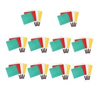 Sosoport 10 Set Bandiere Dell'Arbitro Bandiere Di Lode Aste Bandiere A Mano Bandiere Del Guardalinee Da Calcio Bandiere Sportive Bandiere Rosse E Gialle Bandiere 4 pezzi*10