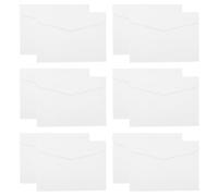 Sosoport 100 Buste Vuote in Carta Kraft Bianca 115X83 CM Patta a V Piccole Buste Portadocumenti Riutilizzabili per Inviti Nozze Biglietti Auguri e Organizzazione Tessere