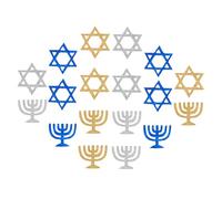 Sosoport 100 pezzi Confetti di Carta Hanukkah con Stelle di David e Candelabro Decorazioni Tavola Festa Chanukah Glitter Luminosi Leggeri e Sicuri per Eventi Festivi