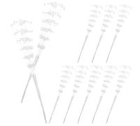 Sosoport 100 Pezzi Steli per Bouquet Nuziale Perline ABS Eleganti Beige | Decorazioni Floreali per Celebrazione, Materiale Plastico Abs Resistente, Stile Raffinato, Colore Beige