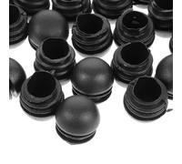 Sosoport 100 Pezzi Tappi Terminali per Gambe Sedie Rotondi in Plastica Nera, Inserti Protettivi per Mobili da Esterno e Interno, Cappellini Antirumore per Tubi Tondi e Sedie Pieghevoli