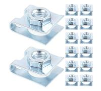 Sosoport 100 Pezzi Viti con Dadi per Fissaggio Targa Auto Kit Clip in Metallo Resistente per Metodo di Montaggio Sicuro per Auto Suv e Camion Montaggio Rapido e Antivibrazione