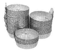 Sosoport 100 Piatti di Pesatura in Alluminio con Manico 50X47X14Mm per Laboratorio Barchette di Pesatura Precise per Polveri Uso Scientifico e Analisi di Materiali