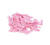 Sosoport 100pezzi Mini Graffette in Mollette per Bucato Resistenti Clip Multiuso per Foto Organizer Applicazioni Artigianali Decorazioni Casa Regali Vacanze Rosa