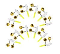 Sosoport 12 Pezzi Allarme a LED per Pesca Notturna con Doppio Campanello, Bastoncino Luminoso Verde, Clip Antiscivolo per Canna da Pesca, Set per Segnalazione Abboccata Sensibile