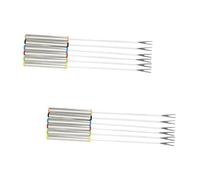 Sosoport 12 pezzi Forchette da Frutta in Acciaio Inossidabile Forchettine Dessert Due Denti con Lungo Resistenti e Facili da per Buffet Ristoranti e Colore Casuale Colore Casuale