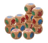 Sosoport 12 Pezzi Indovinare i Dadi Dadi a 6 Facce Per Feste Oggetti Di Scena Per Giochi Da Tavolo Giocattoli Per Indovinare Le Dita Gioco D'ipotesi Con Le Dita Di Legno Di Legno