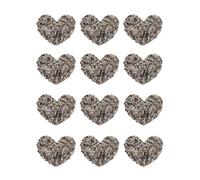 Sosoport 12 Pezzi Patch Termoadesiva a Forma di Cuore con Pietre in Resina, Decorazione Cucibile per Cappelli e Giacche, per Progetti Artistici e Personalizzazioni Moda