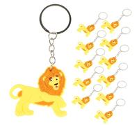 Sosoport 12 Pezzi Portachiavi Forma Leone per Decorazioni Borse e Accessori per Charm Animali Divertenti e Colorati per Regali e Premi per Infatili