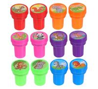 Sosoport 12Pezzi Timbri Mini Animali per Timbrini Autoinchiostranti Lavabili attività Creative e Premi Classe Divertimento da Te per Sviluppare creatività e Coordinazione