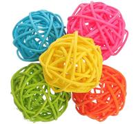 Sosoport 15 Palline di Rattan Naturale per Decorazione Centrotavola Riempitivi per Vasi e Diffusore Aromaterapia Set da 15 Pezzi Multicolore 4 CM per Arredamento Casa e Profumazione