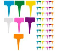 Sosoport 160 Pezzi Etichette per Piante T Tipo in Plastica, Spesse, | Scrivibili e Leggibili per Tutta la Stagione, Inserimento Stabile nel Suolo, per Coltivazioni e Orti Domestici