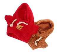 Sosoport 2 Pezzi Abbigliamento per Orsacchiotto Hoodie per Decorare Orsi Peluche Facile da Indossare e Lavabile Accessorio per Giocattoli da Collezione