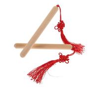 Sosoport 2 Pezzi Bacchette Ritmiche Legno con Nodi Cinesi da Strumenti Musicali per Bacchette per Percussione per Attività Gruppo e Sviluppo Musicale Giocattoli Educativi per Interazione