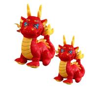 Sosoport 2 Pezzi Bambola del drago zodiacale Dragons giocattoli drago giocattolo Dragon Soft Toy giocattolo del drago del capodanno cinese giocattolo animale farcito del fumetto Peluche