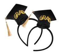 Sosoport 2 pezzi Cerchietto Laurea con Nappa Accessorio Decorativo per Festa Cappello Laureando per Cerimonia e Costume Laurea