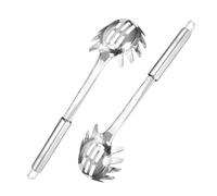 Sosoport 2 pezzi Cucchiaio per Spaghetti in Acciaio Inossidabile con Manico Ergonomico Mestolo Sgocciolatore Multifunzionale per Servire Pasta Hot Pot e Verdure Utensile da Cucina