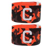 Sosoport 2 Pezzi Fascia da Capitano Calcio Regolabile in Nylon Arancione | Capitani e Allenatori, Elastico Confortevole, Traspirante e Resistente, per Allenamento e Partite