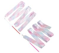 Sosoport 2 Pezzi Giocattoli Di Danza Del Nastro Attrezzatura Da Ginnastica Per Competitivo Blu Nastro Ginnico Lampeggiante Stella Filante Streamer Rosso Poliestere