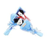 Sosoport 2 Pezzi Il dottor Bear Bouquet peluche orso bouquet di decorazioni laurea della bambola dell'orso laureato piccolo orso di laurea decorazioni di laurea plastica Blue