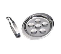 Sosoport 2 pezzi Piatti Escargot in Acciaio per Cottura Lumache Design Impugnatura Ergonomica Impilabili per Forni Cucina Professionale e Domestica