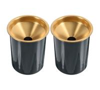 Sosoport 2 pezzi Posacenere Acciaio Inox Resistente con Coperchio Imbuto Antivento per Ufficio e Guida Durevole e Facile da Pulire
