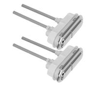 Sosoport 2 Pezzi Pulsante Doppio Scarico per Serbatoio Wc 100x30mm in Plastica Resistente Asta, Kit Sostituzione Accessori Idraulici Bagno per Riparazione Fai da Te Colore Colore Casuale