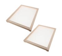Sosoport 2 Pezzi Rete per Essiccazione Erbe, Stendino per Erbe a Strati Impilabile, 40,5x30x3 Cm, Legno e Plastica, Beige, per Campioni Vegetali e Tè, Cucina e Balcone