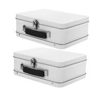 Sosoport 2 pezzi Scatola in con Serratura Vintage Contenitore per Gioielli e Oggetti Design Retrò Capacità per Orecchini Collane e Dolci Regalo per Donne