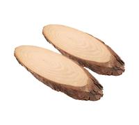 Sosoport 2 Pezzi Stepping Stones Ovali in Legno per Giardino Lastre da Esterno per Vialetti e Patio Pietre da Giardino Resistenti alle Intemperie per Paesaggistica e Decorazione Esterna