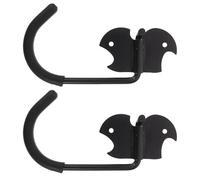 Sosoport 2 Pezzi Supporto da Parete per Bicicletta in Acciaio Nero Gancio in Gomma, Porta Bici Verticale per Mountain Bike, Facile da Rimuovere, per Organizzare Garage e Casa