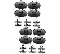 Sosoport 2 Set Spazzola Per Shampoo Massaggio Macchia Massaggiare Groviglio Spazzole Per Evidenziare Pettine Massaggiatore Spazzola Per Maschera Plastica Black 10 Pezzi * 2