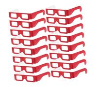 Sosoport 20 Pezzi bicchieri per occhiali creativi occhiali per le vacanze di Natale occhiali rave caleidoscopio occhiali da sole per feste occhiali da festa Carta rosso