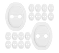 Sosoport 20 Pezzi Copertura Protettiva Accessorio per Chiusura Porta Auto e in Gomma Bianca Assorbitore D'urto Installazione senza Sforzo per Protezione Serratura Veicoli