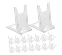 Sosoport 20 Pezzi Espositore Trasparente Supporto per Il Titolare dell'immagine Piccolo Supporto per Il Display Piccoli Cavaliere espositore per Libri CD Transparent
