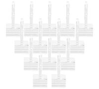 Sosoport 20 Pezzi Porta Cartellini Prezzi in Plastica Trasparente Clip per Scaffali in Filo Metallico, Porta Etichette per Supermercati e Centri Commerciali, Supporti Riutilizzabili