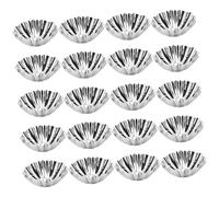 Sosoport 20pezzi Stampi Per Crostate a Base Di Uova in Acciaio Inox Pirottini Per Muffin Multiuso Stampi Da Forno Antiaderenti Accessori Per Dolci Fai Da Te