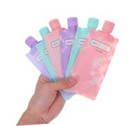 Sosoport 24 Pezzi Sacchetti Compatti da Viaggio per Lozioni e Shampoo Borse Refill in Plastica Opaca Antiscivolo con Antigoccia Contenitori Riutilizzabili per Cosmetici e Cura
