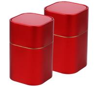 Sosoport 2pezzi Contenitore Ermetico in Metallo per tè e Caramelle Coperchio per Conservare Chicchi di caffè Noci e Cereali Realizzato in Lamiera Stagnata Resistente e Facile da Pulire Capa