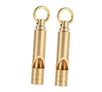 Sosoport 2pezzi Fischietto in Ottone Vintage Per Emergenza e Sopravvivenza Portachiavi Resistente Per Esterni Addestramento Arbitri Escursionismo e Uso