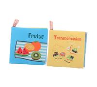 Sosoport 2pezzi Libro Stoffa Per Ragazzo Educativo e Resistente All Immagini Accattivanti e Suoni Interattivi Per Bagno