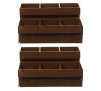 Sosoport 2pezzi Mini Scaffale Per Frutta e Verdura in Stile Scaffale Per Casa Delle Bambole Espositore Per Verdure Decorazione in Miniatura Per Cucina Supporto Per Del Supermercato