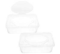Sosoport 2pezzi Scatola Dispenser Salviette con Coperchio per Ragazza Contenitore per Salviette Umidificate Portatile e Leggero Adatto per Culla Passeggino e Tavolo