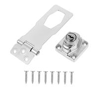 Sosoport 2pezzi Serratura Gancio Per Porta e Armadio Chiavistello Di Sicurezza in Lega Di Zinco Facile Da Installare Due Chiavi Per Adatto Per Porte Interne Cancelli e Accessori