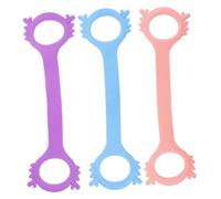 Sosoport 3 Figure Elastic Bands For Shoulder And Back Exercise Yoga Resistance Training Ropes With Comfortable Grip Portable And Lightweight For Full Body Workout