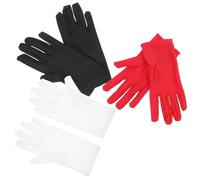 Sosoport 3 Paia Guanti Elastici in Spandex, per Ispezione Gioielli | Confortevoli e Facili da Allungare, Adatti a Molte Persone, per Industria del Vetro ed Elettronica, Neri