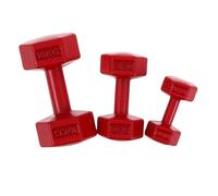 Sosoport 3 Pz Mini Manubri Articoli in Miniatura Per Case Delle Bambole Accessori Per La Casa Delle Bambole Mini Roba Miniature Di Case Delle Bambole Mini Bilanciere Rosso Lega