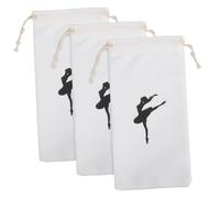 Sosoport 3pezzi Borsa per Scarpe da Ballo Coulisse Organizer per Scarpe da Ballo e Piccoli Accessori Resistente all Usura e Durevole per Allenamenti di Danza e Fitness